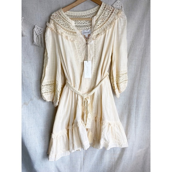 Cleobella Evie Taisha Mini Dress in Cream Size Small NWT - Picture 6 of 11